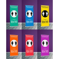 Social Distancing Roller Banner