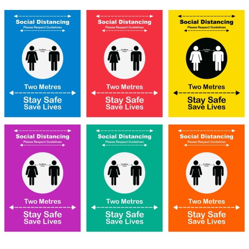 Social Distancing Safety Posters