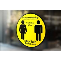 Social Distancing Window Stickers