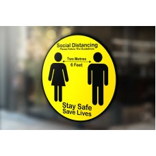 Social Distancing Window Stickers