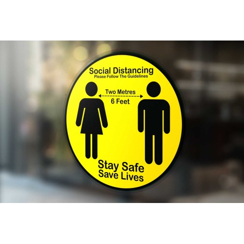 Social Distancing Window Stickers