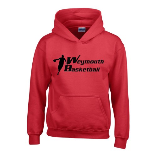 Red Weymouth Basketball Kids Hoodie