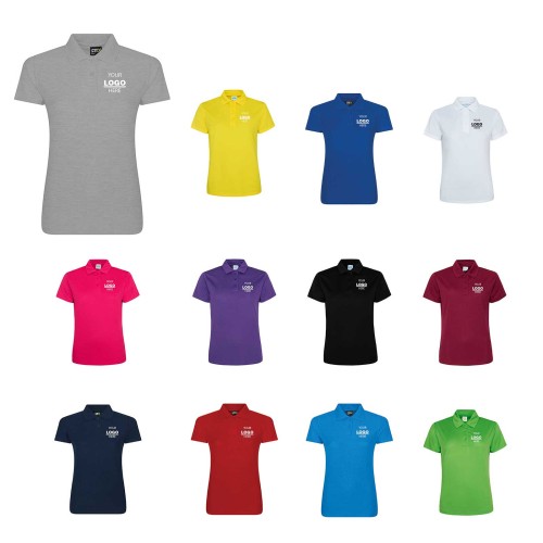 Polyester Textured Polo Shirt Ladies