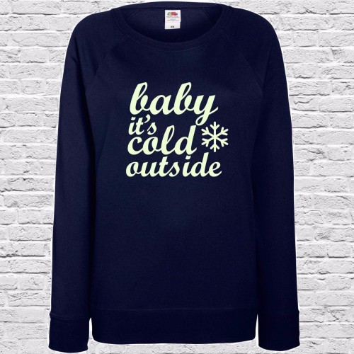 Baby It's Cold Outside Glow In The Dark Jumper