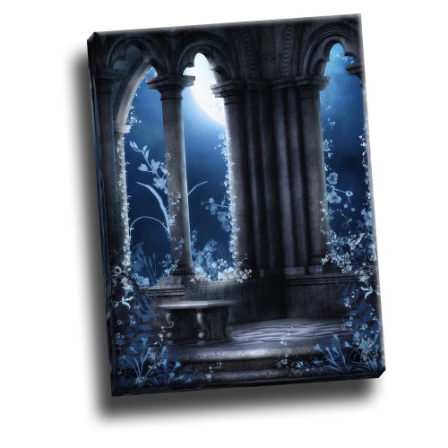 Gothic Blue Moon Giclee Canvas Picture Art